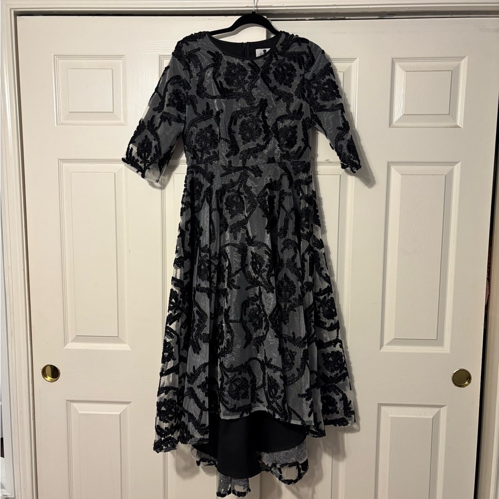 Dainty Jewells Black and Gray High Low Dress